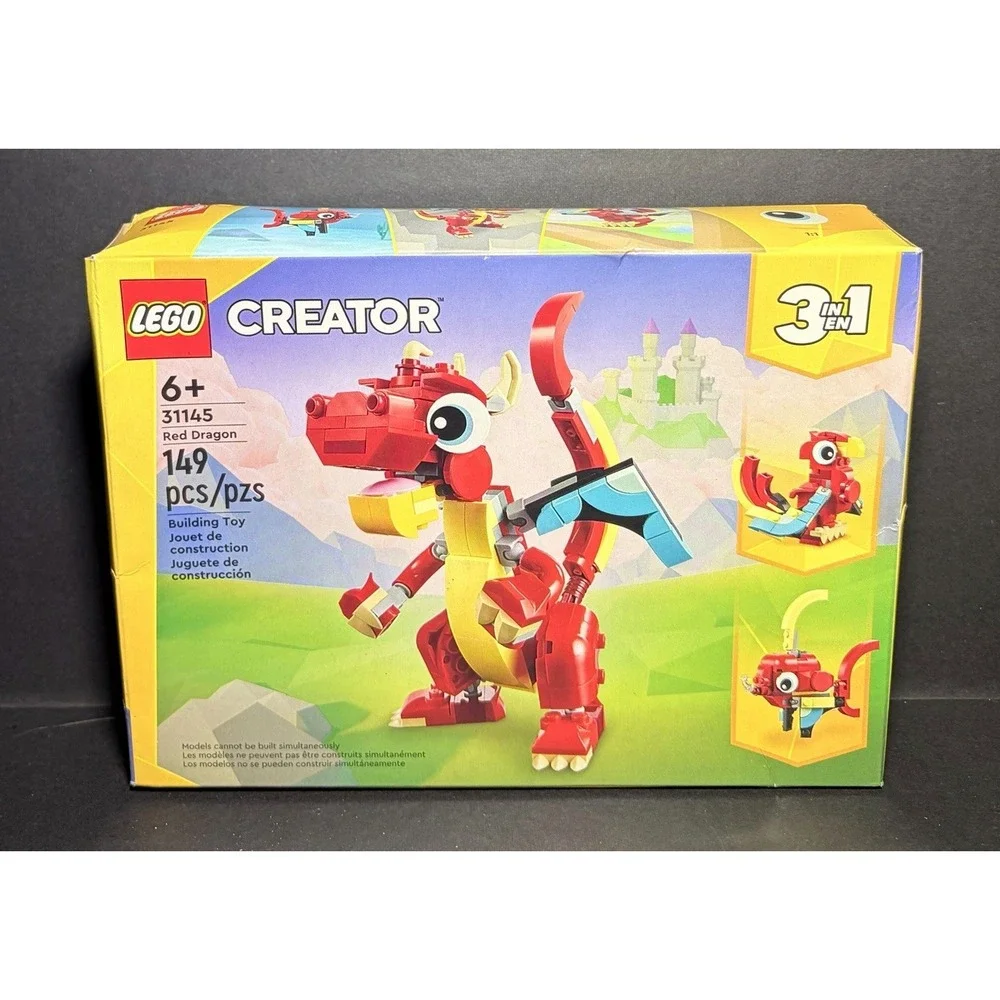 LEGO‎ 31145 Creator 3in1 Red Dragon Toy Building Set. NEW SEALED